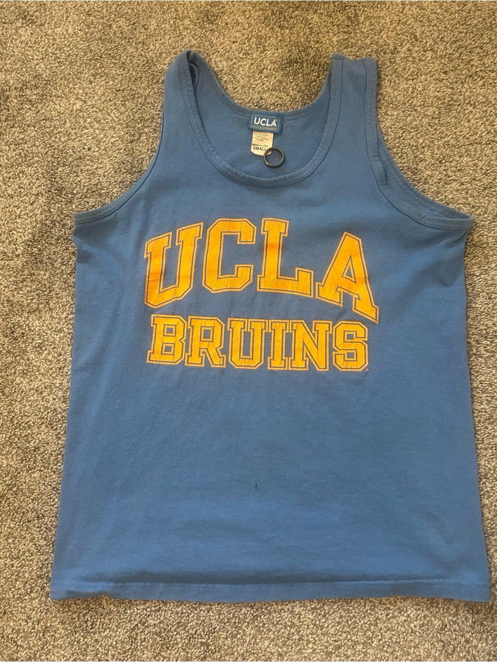 Vintage UCLA Bruins Tank Top Shirt Mens Small Gold Standard Single Stitch READ